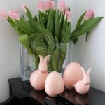 Flamingowe króliki i jajka – zestaw 5 figurek.