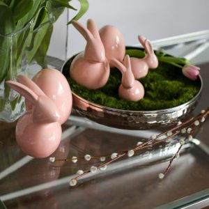 Flamingowe króliki i jajka – zestaw 6 figurek.