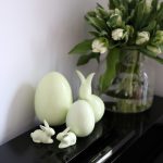 Seledynowe zajączki i jajko – 3 figurki