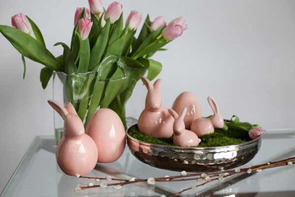 Flamingowe króliki i jajka - zestaw 6 figurek